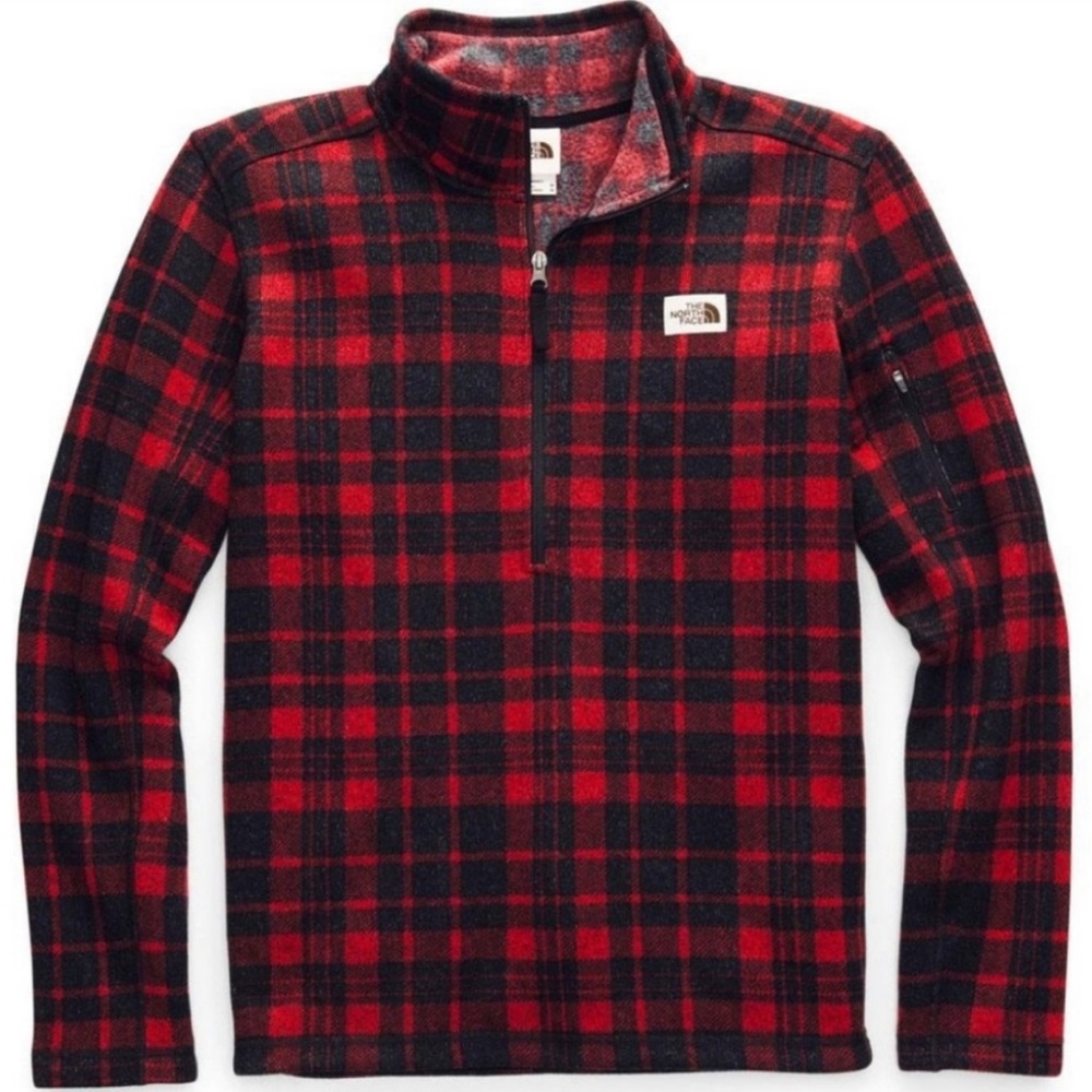 The North Face Men Gordon Lyons Novelty 1/4 Zip Fleece, red size S, NWT